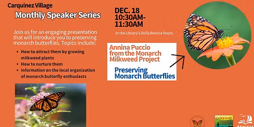 Carquinez Village Monthly Speaker Series