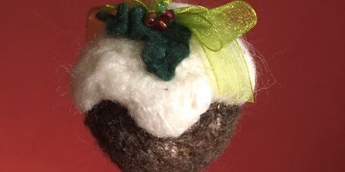 Needle Felted Christmas Baubles at Bankfield