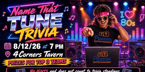 Puzzles' Name That Tune Trivia @ 4Corners Tavern