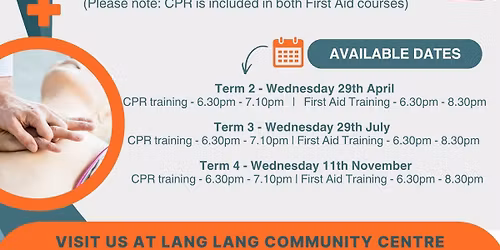 First Aid & CPR Course at Lang Lang Community Centre