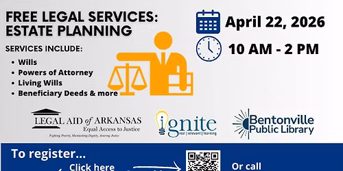 FREE Legal Clinic sponsored by Legal Aid of Arkansas