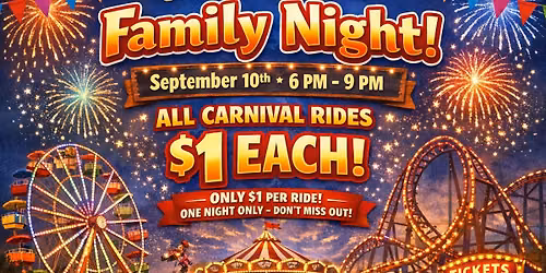 First Ever Grain Valley Fair Family Night with $1 Carnival Rides