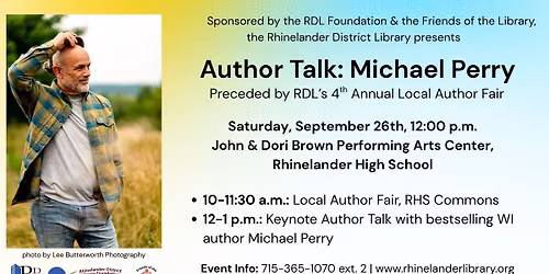 Author Talk with Michael Perry & 4th Annual Local Author Fair
