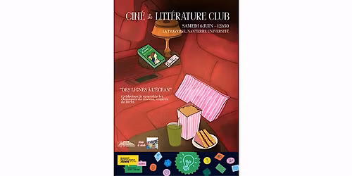 Cin\u00e9 & litt\u00e9rature club : "Des lignes \u00e0 l'\u00e9cran"