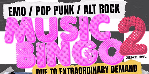 Pop Punk & Emo Music Bingo 2 : One More Time...
