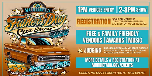 City of Murrieta Father's Day Car Show 2026
