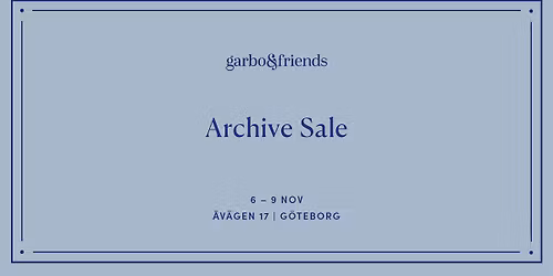 POP-UP ARCHIVE SALE - GOTHENBURG