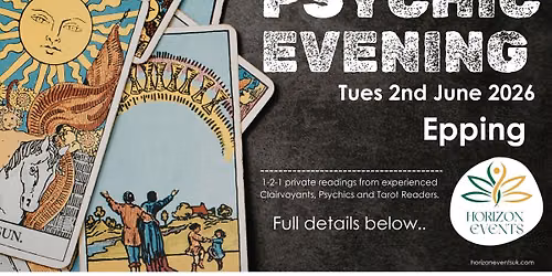PSYCHIC & TAROT EVENING Epping 2026