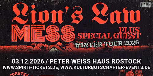 Lions Law, Mess " Winter Tour 2026
