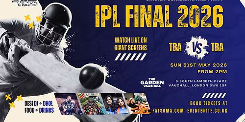 IPL FINAL 2026  CRICKET SCREENING +  PARTY