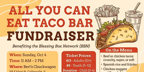 All You Can Eat Taco Bar Fundraiser at Bert's!