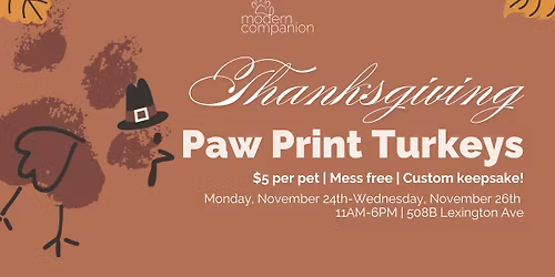 Paw Print Turkey Making at Modern Companion