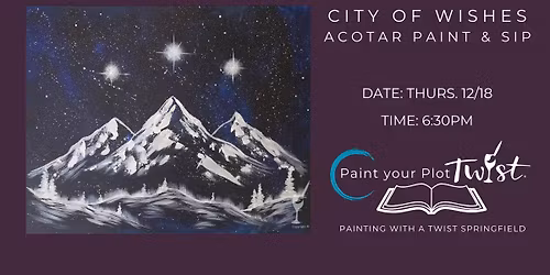 City of Wishes Book Lovers Paint Night!