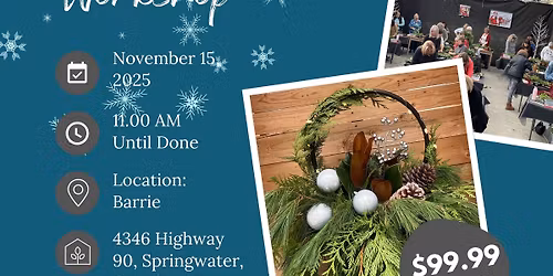 DIY Festive Urn Insert w\/ Hoop Workshop (Barrie Location)