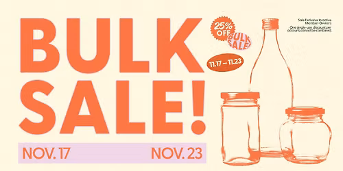 Pack Your Pantry! Bulk is 25% OFF at the Co-op! 
