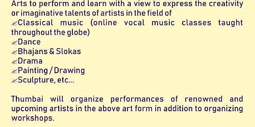 Thumbai centre for Arts grand concert  of Shri Sikkil Gurucharan