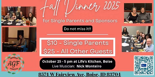 Single Parent Fall Dinner with Sponsors, Boise, Idaho