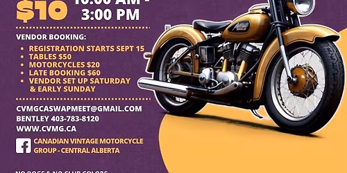 Fall Swap Meet - Canadian Vintage Motorcycle Group Central Alberta