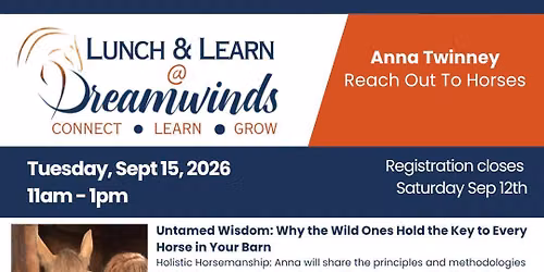 Lunch & Learn @Dreamwinds - Anna Twinney - deepening our connection