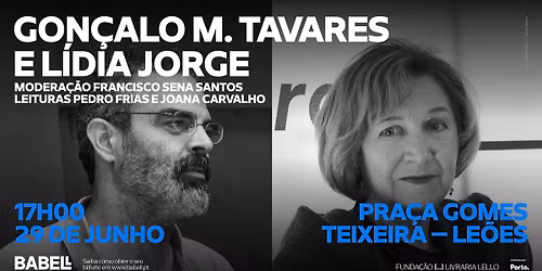 Conversa com GON\u00c7ALO M. TAVARES e L\u00cdDIA JORGE