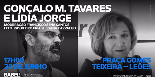 Conversa com GON\u00c7ALO M. TAVARES e L\u00cdDIA JORGE