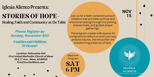 Stories of Hope-Healing, Faith and Community at the Table