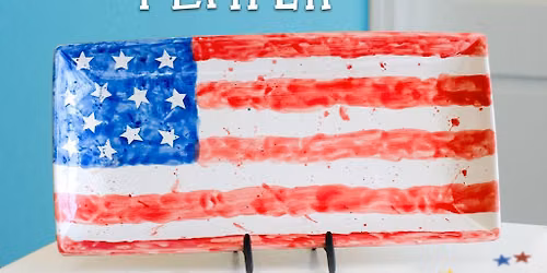 Summer Camp American Flag Platter