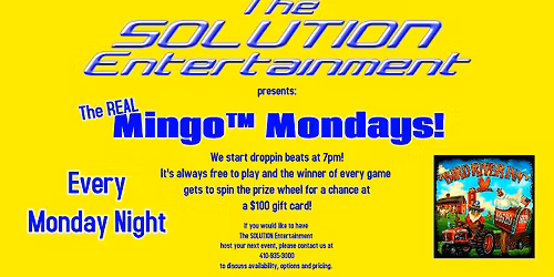 Mingo\u2122 at Bird River Inn 7pm