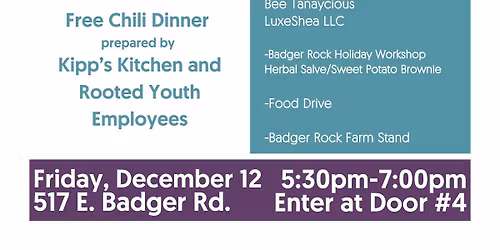 Badger Rock Holiday FunFest - CommUNITY Dinner