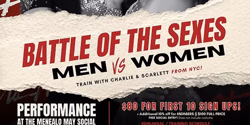 May 29 and 30 : Battle of the Sexes Challenge!