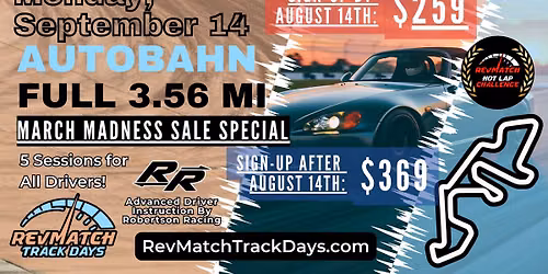Autobahn Full 3.56 Miles Monday - Sept 14