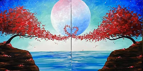 Date Night Paint and Sip: To The Moon and Back Couples Set