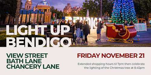 Light Up Bendigo - Extended hours shopping night