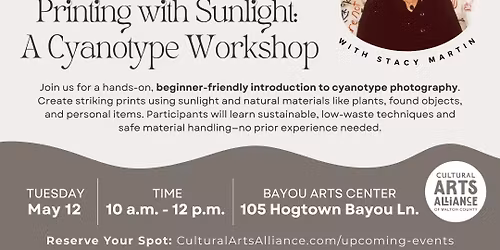 Printing with Sunlight: A Cyanotype Workshop with Stacy Martin