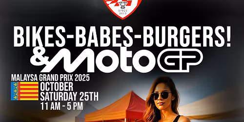 BIKES BABES N BURGERS MOTO GP Viewing Party at Patagonia Motorcycles 10-25-2025