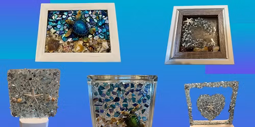 Crushed Glass Art Class- Framed Art, Nightlights, Glass Blocks, Suncatchers