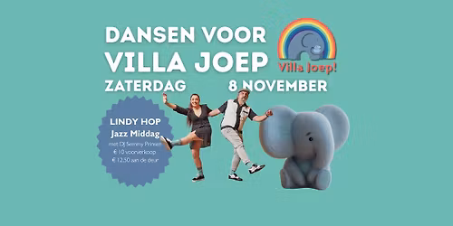 Lindy Hop Jazz middag voor Villa Joep met workshop