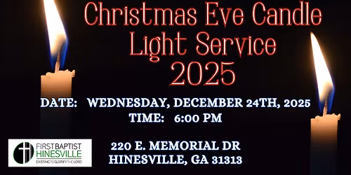 Christmas Eve Deacon Led Candlelight Service 2025