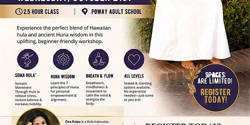 Soma Hula & Huna Fitness through Poway Adult School