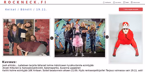 LIVE: Akseli Hiltunen & Kanssaloisaktivistit, Salamapartio ja Susanna Lepp\u00e4nen @ Rock Neck