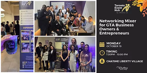 October Networking Mixer for GTA Business Owners & Entrepreneurs