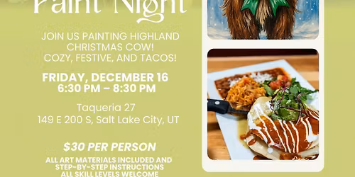 Christmas Paint Night at Taqueria 27!