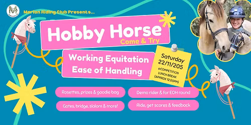 Come 'N' Try HOBBY HORSE WORKING EQUITATION!