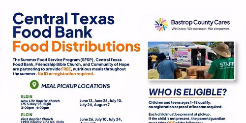 Summer Food Distribution - Stony Point Park