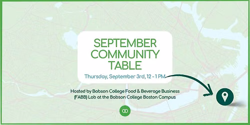 Branchfood's September Community Table