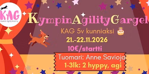 KAG KympinAgilityGargelot 21.-22.11.2026 \ud83c\udf89