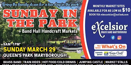 Sunday In The Park + Band Hall Handcraft Markets