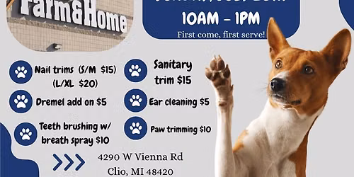 Walk in nail trims & more @ Family Farm and Home (Clio, MI)