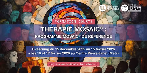 Formation Courte "Th\u00e9rapie MOSAIC\u00ae : programme MOSAIC\u00ae de r\u00e9f\u00e9rence"