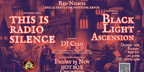 RED NIGHTS: This Is Radio Silence \/ Black Light Ascension \/ DJ Ciao (alternative\/postpunk\/new wave)
